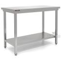 Mesas de Trabajo de acero inoxidable Centrales. Fondo 60 cm. Anchos de 60 cm. a 200 cm. Malka
