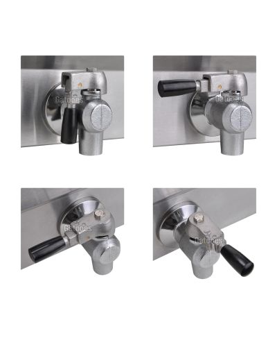 Freidora 16+16 litros - Válvulas de vaciado