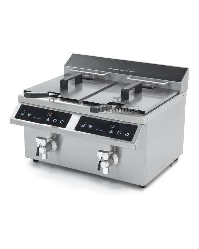 Freidora de Inducción Doble de 16 Litros (8+8) ID16