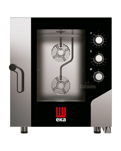 Horno para Paellas profesional de 6 bandejas gastronorm 65x53 con vapor. EKA