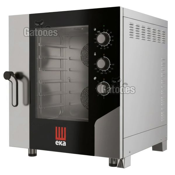 Horno para Paellas industrial de 6 bandejas Gastronorm 65x53 con vapor. EKA