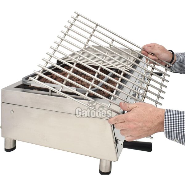 Barbacoa a Gas de Piedra Volcánica GB100. Ancho 100 cm. Parrillas