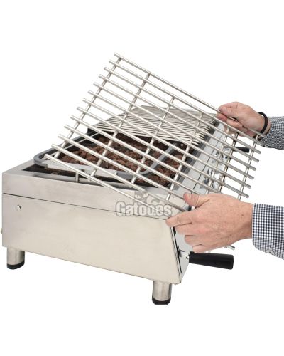 Barbacoa a Gas de Piedra Volcánica GB100. Ancho 100 cm. Parrillas