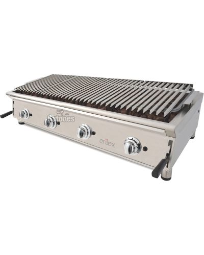 Barbacoa de Gas de Piedra Volcánica GB120. Ancho 120 cm.