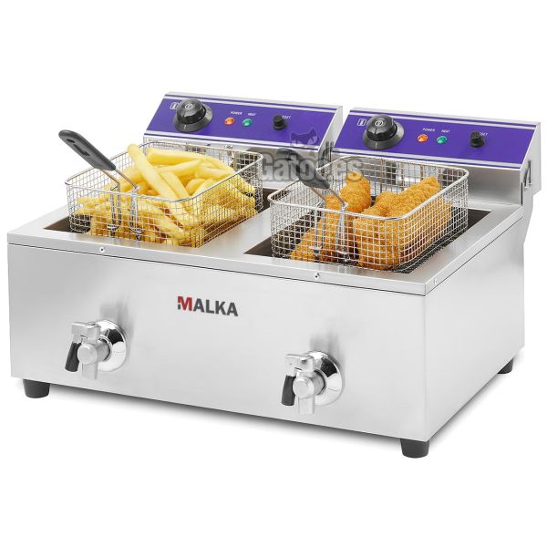 Freidora 10+10 litros Malka FED20
