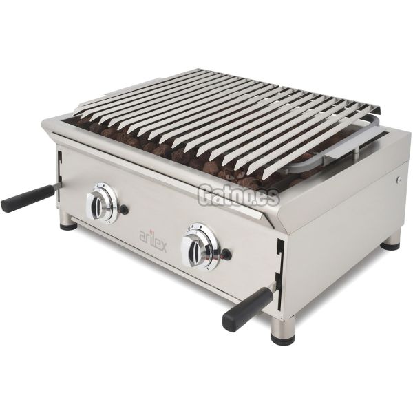 Barbacoa a Gas de Piedra Volcánica GB70. Ancho 70 cm. Inoxidable