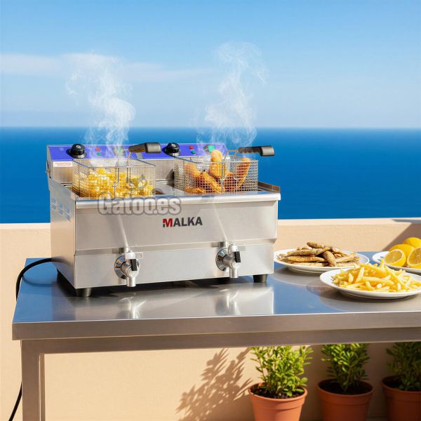 Freidora 12+12 litros de Malka FED24 - Mediterranean Terrace