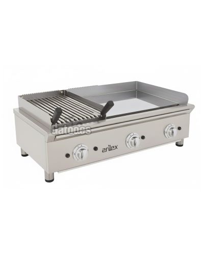 FryTop y Parrilla a Gas GRB100. Ancho 100 cm.