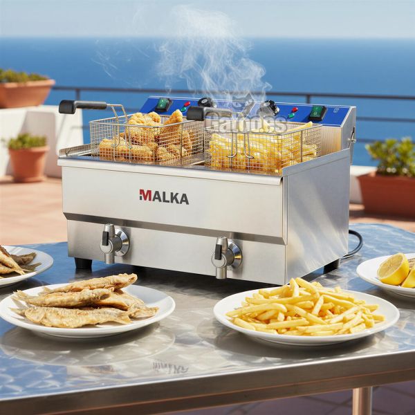 Freidora 16+16 litros Malka FED32 - Mediterranean Terrace