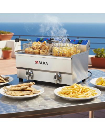 Freidora 16+16 litros Malka FED32 - Mediterranean Terrace