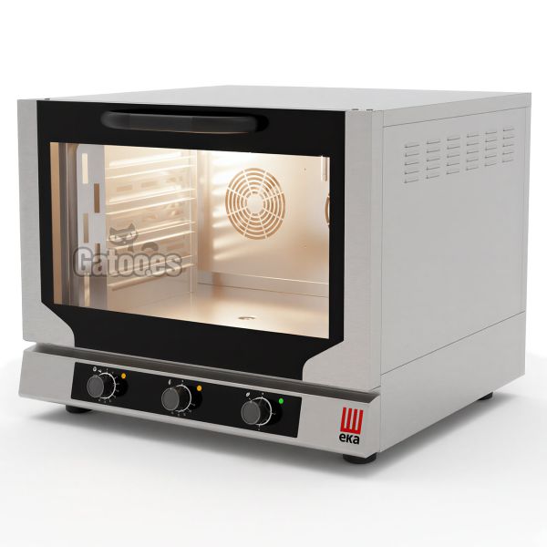 Horno de Cocina profesional de 4 bandejas gastronorm 53x33 con vapor. EKA