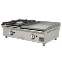 Plancha a Gas de Acero Laminado 40 cm. Con Cocina de 40 cm. Ancho 80 cm.