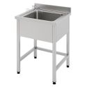 Fregadero de acero inoxidable de 1 Cuba. Fondo 60 cm. Anchos de 60 cm. a 140 cm.