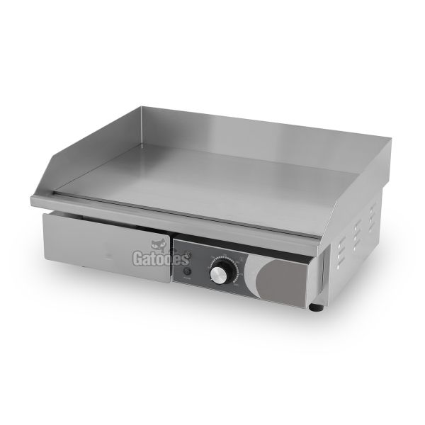 Plancha de Cocina Profesional eléctrica de Cromoduro. 55 cm