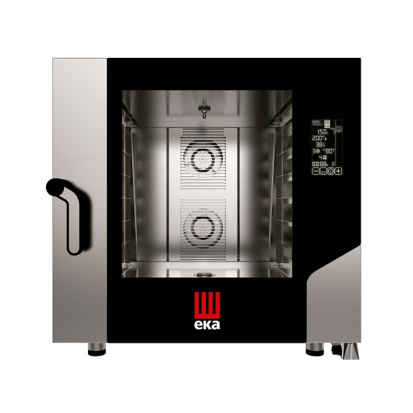 Horno de Cocina. Pantalla digital táctil. 6 bandejas de 60x40. Con vapor. EKA