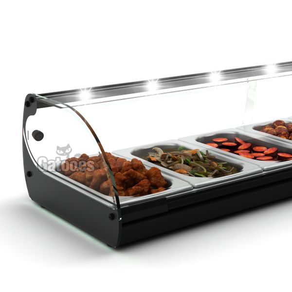 Vitrina Calentadora de tapas. Línea Sayl Classic-C4 - detalle