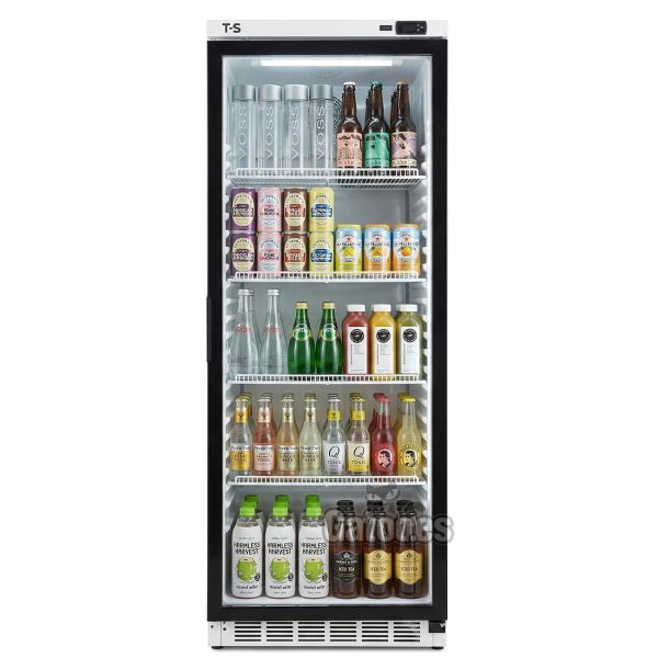 Nevera Expositora Refrigerada Vertical de 400 Litros. Con Puerta de Cristal. Alto 185 x Ancho 62 cm.