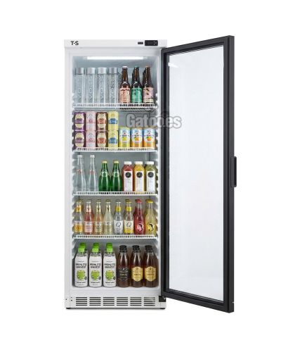 Nevera Refrigerada Vertical de 400 Litros. Con Puerta de Cristal. Alto 185 x Ancho 62 cm.