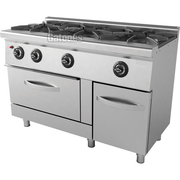 Cocina de Gas Industrial de 3 Fuegos GPH3. Con Horno