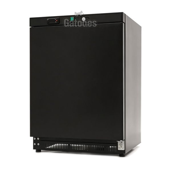 Congelador Vertical Profesional 200 Litros. Alto 83 cm. Negro