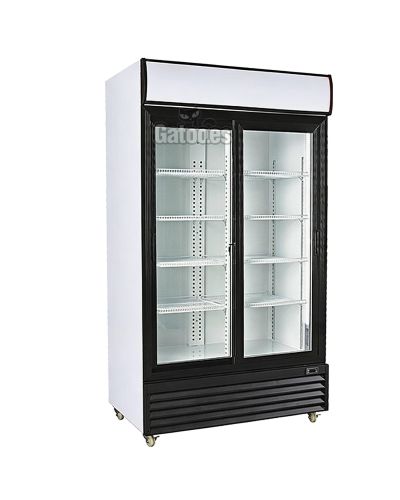 Expositor Refrigerado 2 Puertas de Cristal 900 Litros. Alto 203 x Ancho 113 cm.