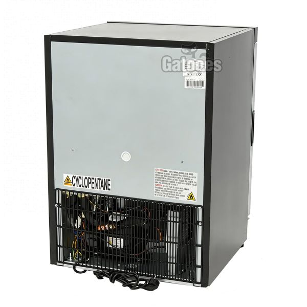Congelador Vertical Profesional 200 Litros. Con Puerta Cristal. Alto 85 cm. Parte trasera