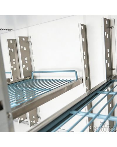 Mostrador Refrigerado 2 Puertas Cristal, con 282 Litros. Ancho 136 cm. Inox