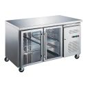 Mostrador Refrigerado 2 Puertas Cristal, con 282 Litros. Ancho 136 cm.