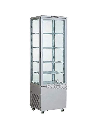 Vitrina Expositora Refrigerada 4 Caras de Cristal PS235 - Blanco