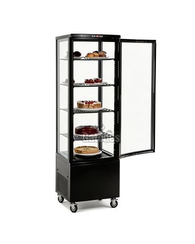 Vitrina Expositora Refrigerada 4 Caras de Cristal PS235 - Negro