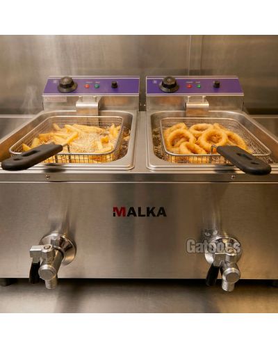 Freidora eléctrica 10+10 litros Malka
