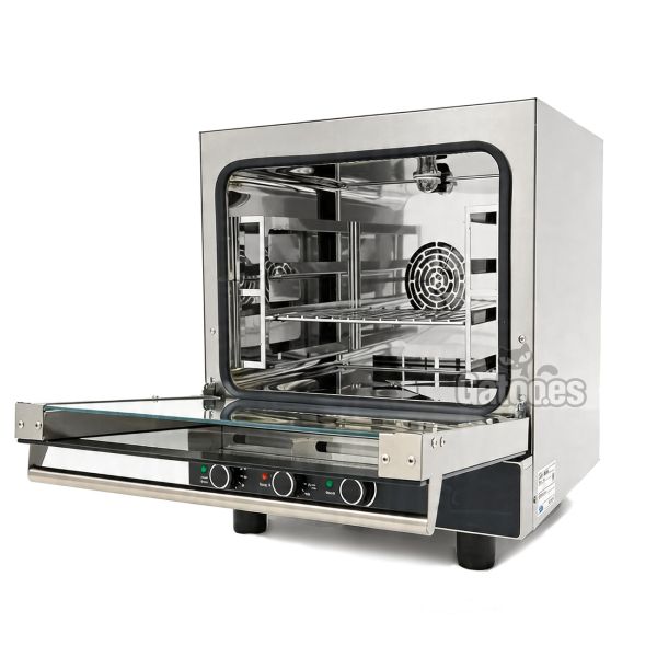 Horno de Cocina profesional de 4 bandejas gastronorm 35x33 con vapor HX423 - apertura puerta vertical