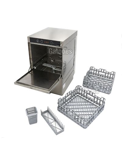 Lavavajillas Industrial LX400. Cesta de 40x40. Con Bomba de Desagüe y Dosificador de Detergente - vista detalle