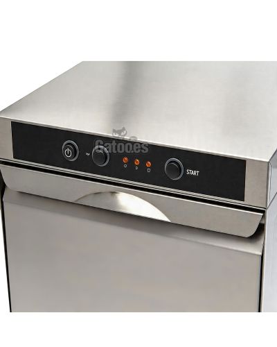 Lavavajillas Industrial LX400. Cesta de 40x40. Con Bomba de Desagüe y Dosificador de Detergente - panel de mandos