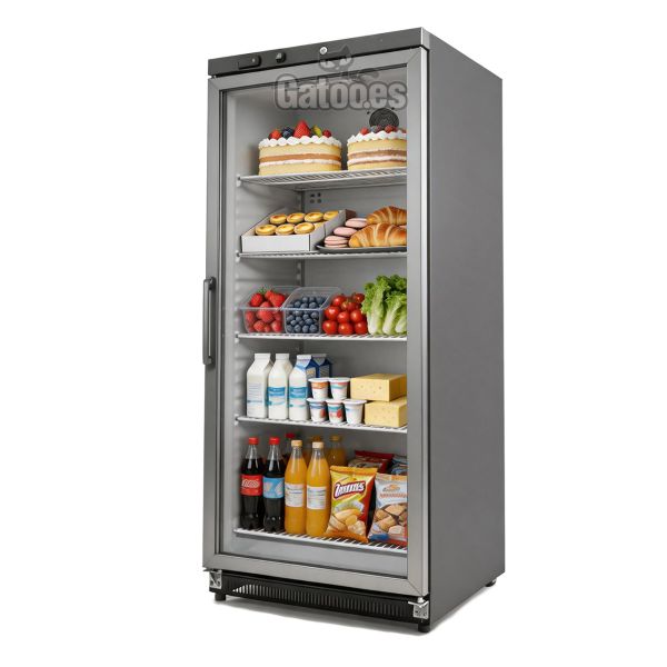 Frigorífico Vertical Profesional 400-600 Litros. Con Puerta Cristal. Alto 185 x Ancho 60-78 cm