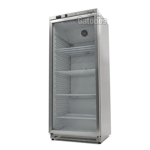 Frigorífico Vertical Profesional 400-600 Litros. Con Puerta Cristal. Alto 185 x Ancho 60-78 cm - inox
