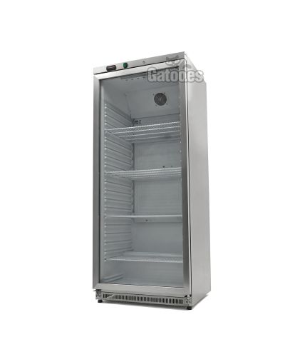 Frigorífico Vertical Profesional 400-600 Litros. Con Puerta Cristal. Alto 185 x Ancho 60-78 cm - inox