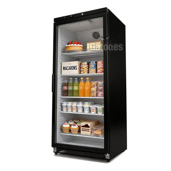 Frigorífico Vertical Profesional 400-600 Litros. Con Puerta Cristal. Alto 185 x Ancho 60-78 cm - alimentación