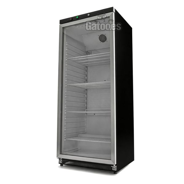 Frigorífico Vertical Profesional 400-600 Litros. Con Puerta Cristal. Alto 185 x Ancho 60-78 cm - negro
