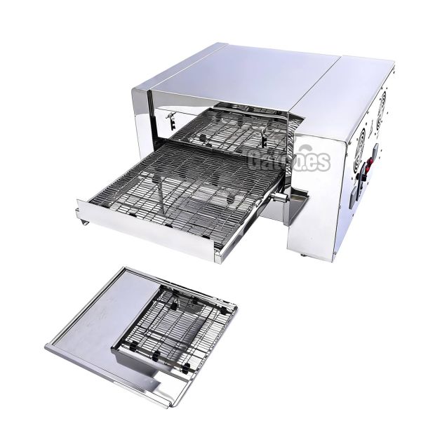 Horno de Pizza Profesional con Cinta Transportadora. Para 30 Pizzas/hora - desmontable