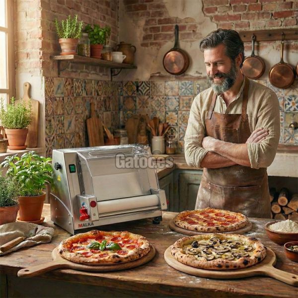 Laminadora de Masa para Pizzas de 30 cm. Pizzería